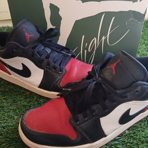 Nike Air Jordan 1 Low Black Toe used, size 42.5
