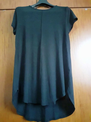 Primark asymmetrical long top blouse used black size L