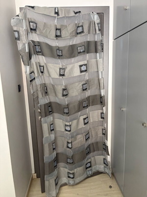 Modern semi-transparent curtain 1.30x2.00m in gray shades like new