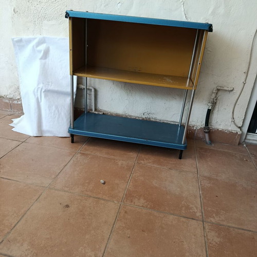 Metal cabinet Campink used, foldable with two shelves