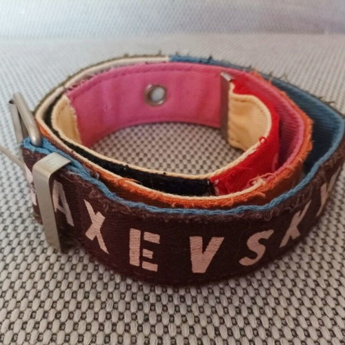 Raxevsky belt used, fabric, 90 cm length, multicolor