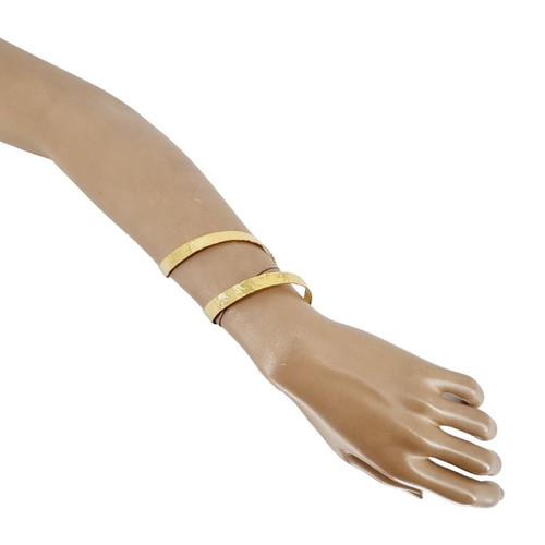 Bracelet with gold strips asymmetrical new