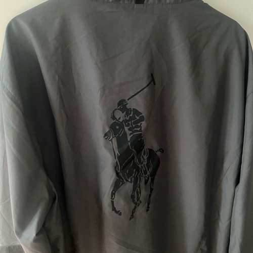 Polo Ralph Lauren Sport windbreaker rain jacket men gray black Big Pony XXL