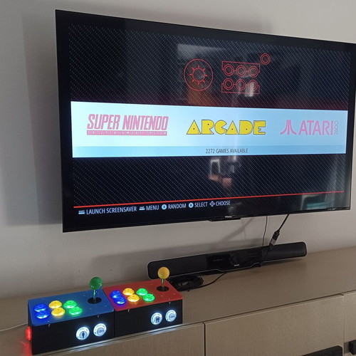 Retro Double Arcade Console like new with right joysticks and LED buttons