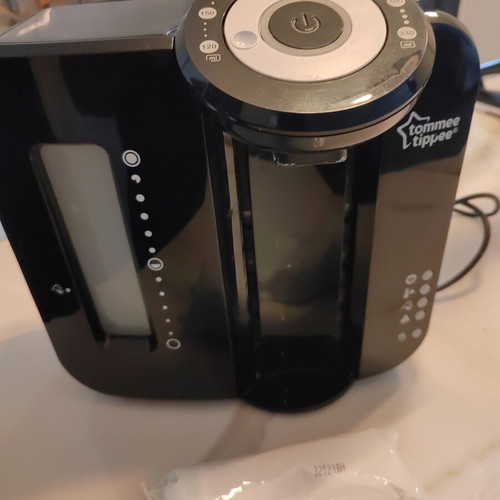 Tommee Tippee Perfect Prep baby milk maker used with new sealed filter