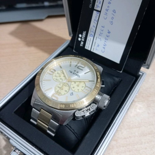 TW Steel Canteen men's wristwatch used, two-tone 45mm