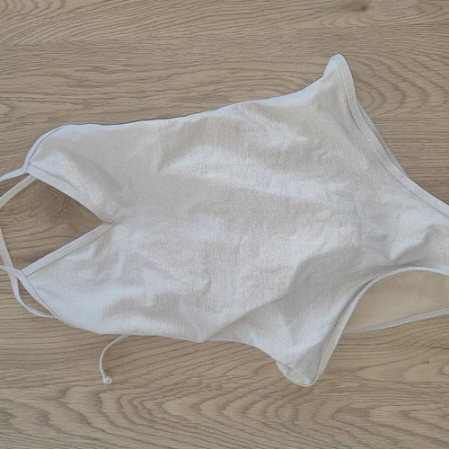 Watermelon one-piece swimsuit new, beige with golden hue, size S