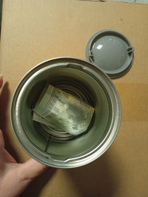 Can safe unused, normal can size