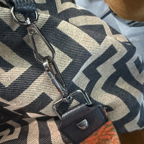 EL. Handmade in Greece large tote shoulder bag, geometric pattern