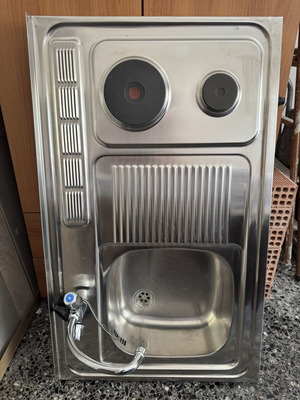 Teka stainless steel kitchen sink with built-in electric hobs new