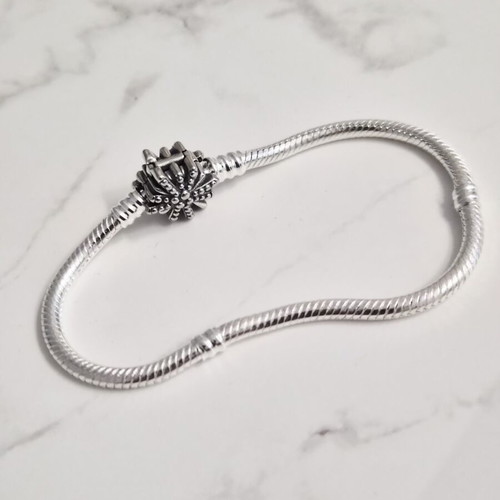 Pandora Moments Asymmetric Star Clasp Bracelet new, silver 925