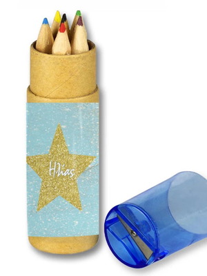 Star Colored Pencils 10pcs new with name in kraft box