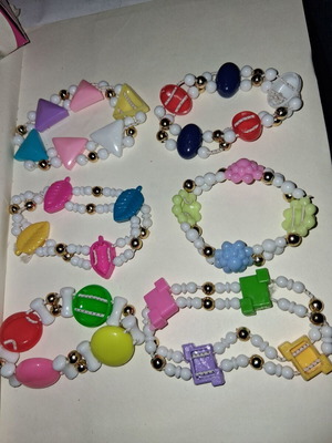Children's bracelets 90s decade set of 6 pieces new