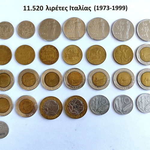 Coins used, collection of 116 from various countries