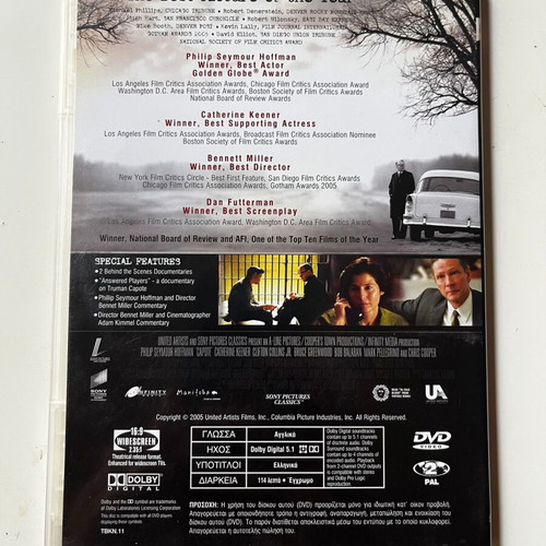 Capote DVD used, drama biography with subtitles