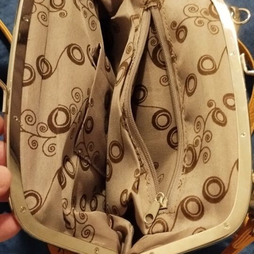 Vintage women's bag like new, yellow, unique design