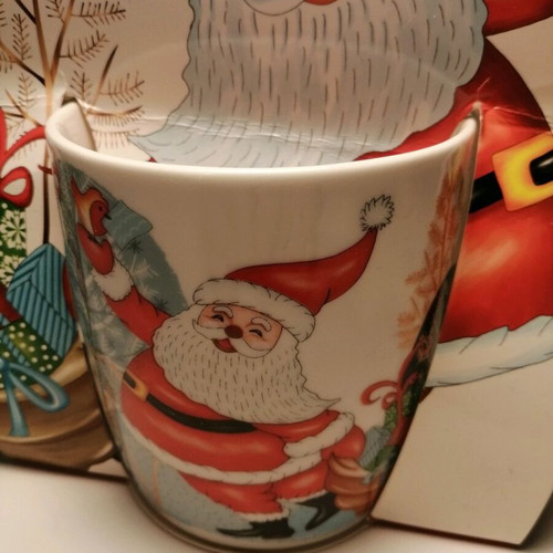 Christmas porcelain mug 350ml with Santa figure Marva home new
