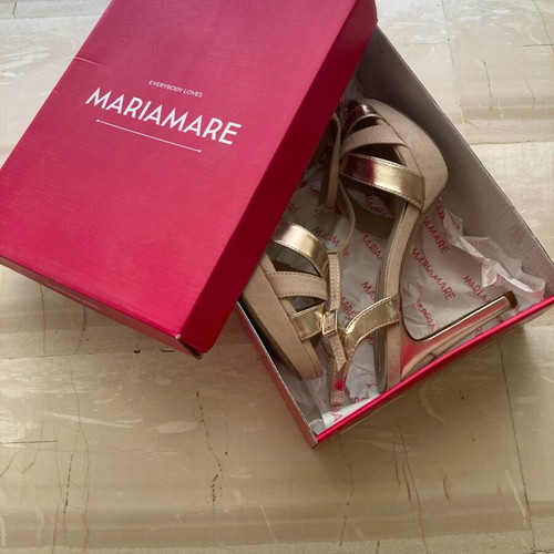 Mariamare sandals 12cm heel size 40 pink gold like new