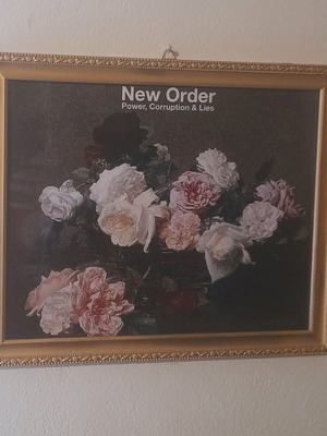 Poster New Order με ξύλινη vintage κορνίζα καινούργιο 33,5×28cm