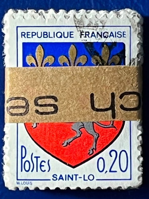 Saint-Lô French stamps pack, about 30, like new
