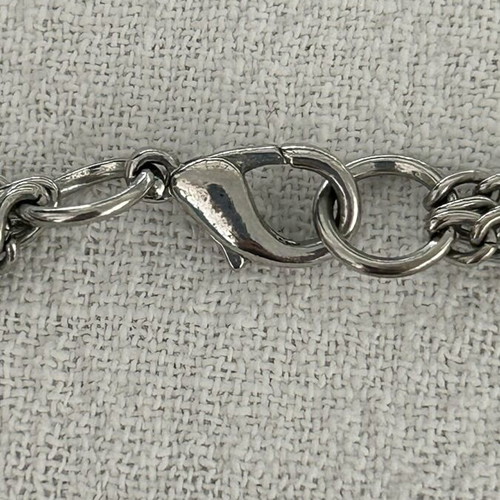 Long Necklace with Multiple Silver Chains like new
