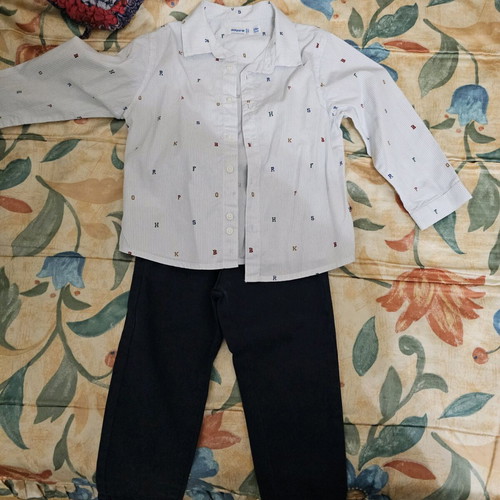 Mayoral toddler shirt and pants set blue new for 24 months