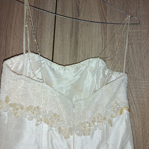 Wedding dress handmade, like new, ivory mermaid with pearl bust