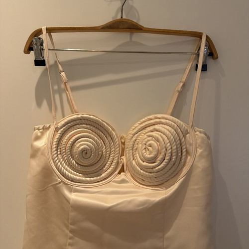 Pretty Little Thing pencil dress new, size S, cream champagne