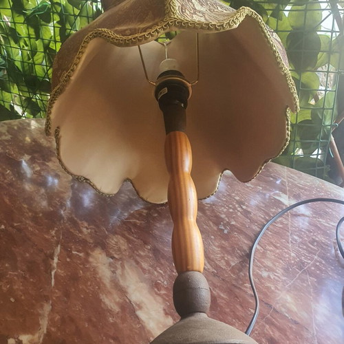 Table lamp with fabric shade, 60 cm height