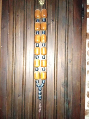 Wooden vintage worry beads large, handmade, like new