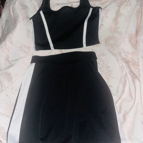 Two Piece Set Shein like new, black and white, XS
