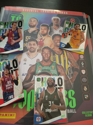 Panini Euro League Top Class 2025 Album used with 100 cards