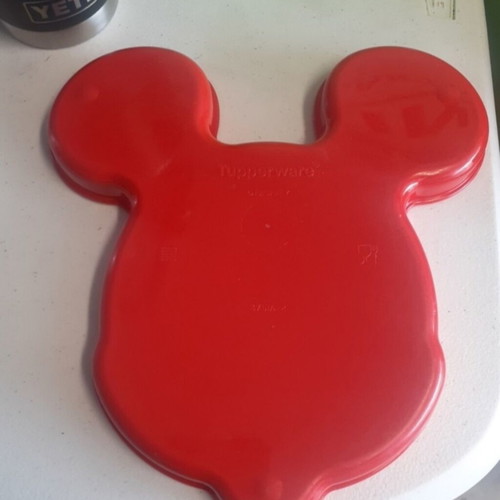 Disney Mickey plate with spoon and fork set, 2 pieces, Tupperware