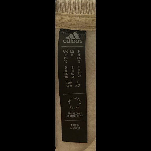 Adidas sweatshirt beige new, size M