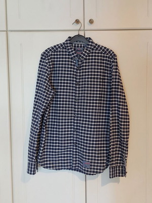 Superdry men's shirt used, blue checkered, size L