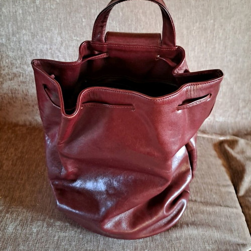 Elmami crossbody bag used, in burgundy color
