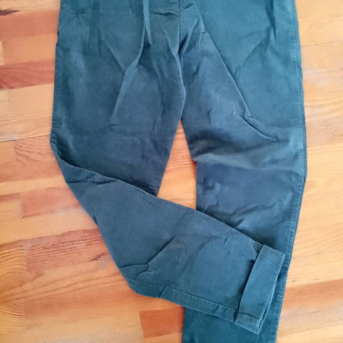Velvet trousers green, like new, size L/40/12