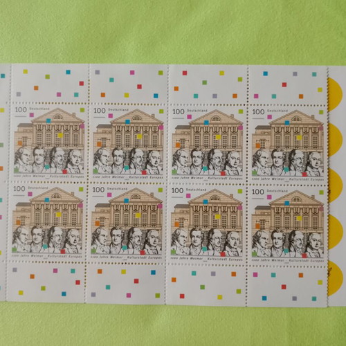 German 1999 postage stamps with Bonn first day cover