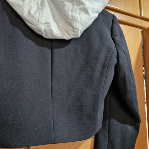 Zara black jacket set with grey hooded vest XS like new