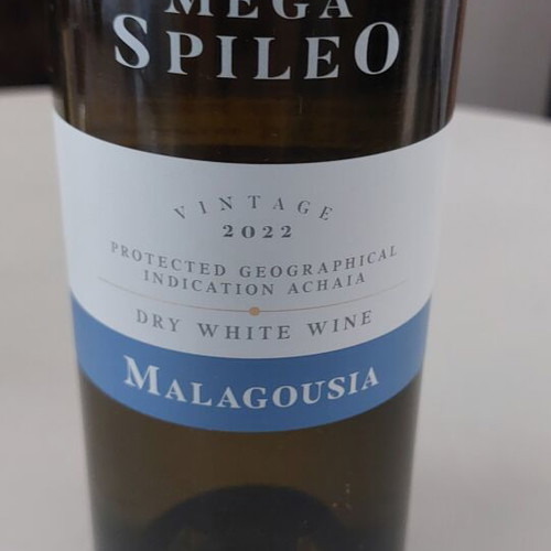 Mega Spileo Malagousia White Dry Wine Vintage 2022 750ml new