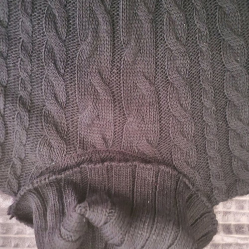Wool turtleneck sweater dress new, black, one size