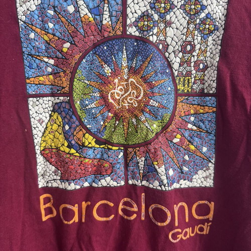 Barcelona T-shirt used, red, size M