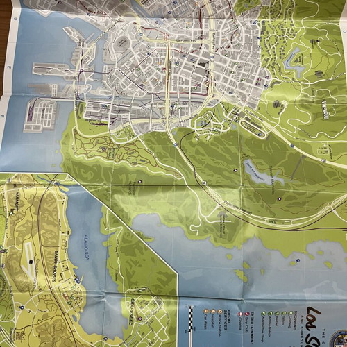 Grand Theft Auto 5 PS3 game with map