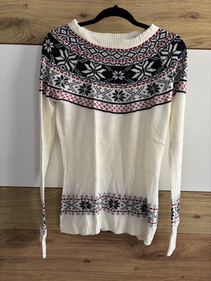 Terranova festive sweater like new, white, size S