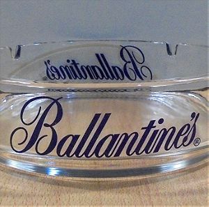 Ballantine's scotch whisky παλιό διαφημιστικό γυάλινο μεγάλο τασάκι