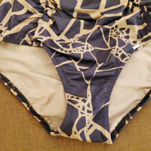Triumph one-piece swimsuit EU 38B, geometric blue beige pattern