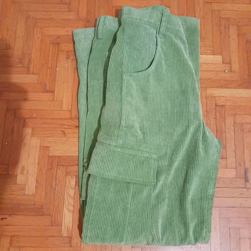 Cargo corduroy pants Vassia Kostara green XS like new