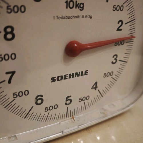 Soehnle scale used, max weight 10 kg