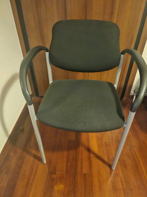 Visitor chair used, fabric, lightweight and sturdy
