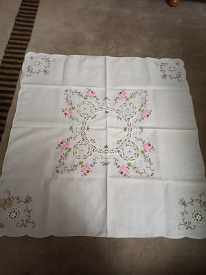 Decorative tablecloth used 81cm x 84cm